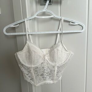 Lace bustier top